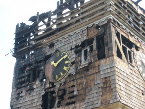Not long after the fire - by Rodney and Ron